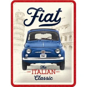 Sign 15 x 20cm Fiat 500 - The Italian Classic